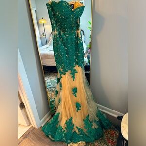 GLS Emerald Green Sequin Ball Gown